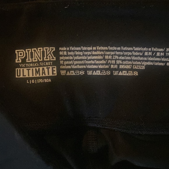 Victoria’s Secret PINK ULTIMATE legging black size large - Picture 3 of 6
